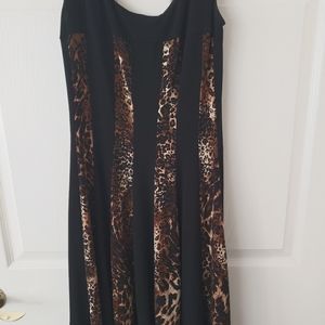 Leopard print comfy stretch dress